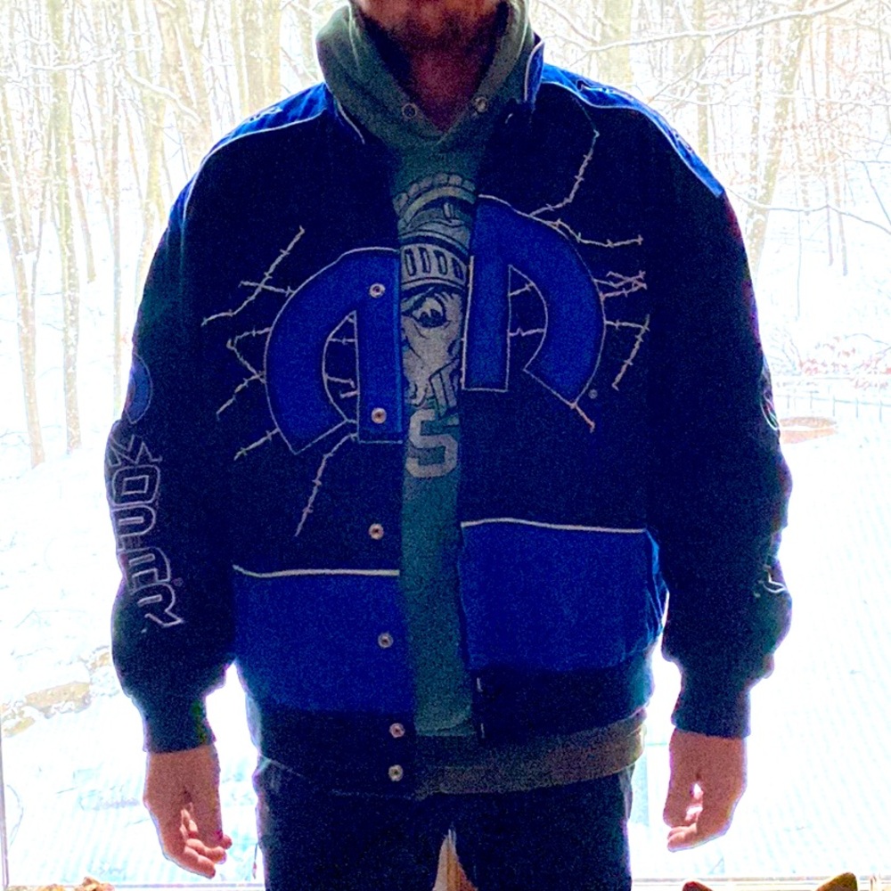 Authentic Mopar Racing Embroidered Cotton Jacket JH Design Black Blue Generic